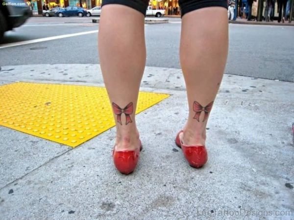 Fabulous Bow Tattoo On Ankle