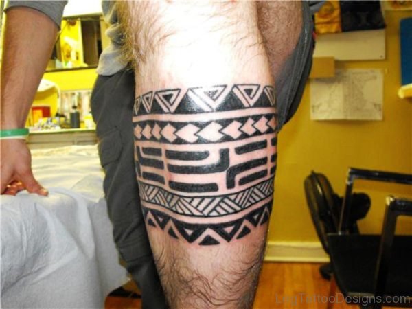 Fantastic Band Tattoo On Leg