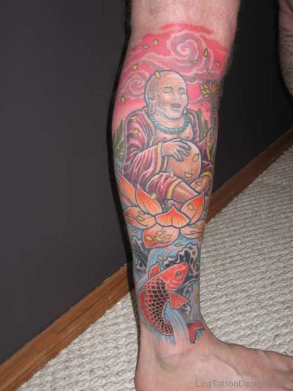 Fish And Buddha Tattoo