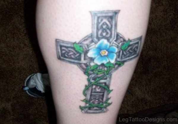 Flower And Celtic Tattoo