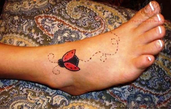 Flying Ladybug Tattoo