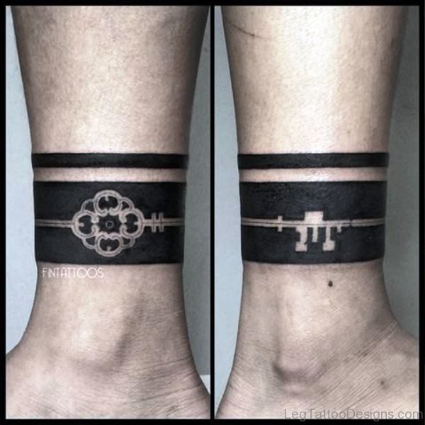 Great Band Tattoos On Both Legs
