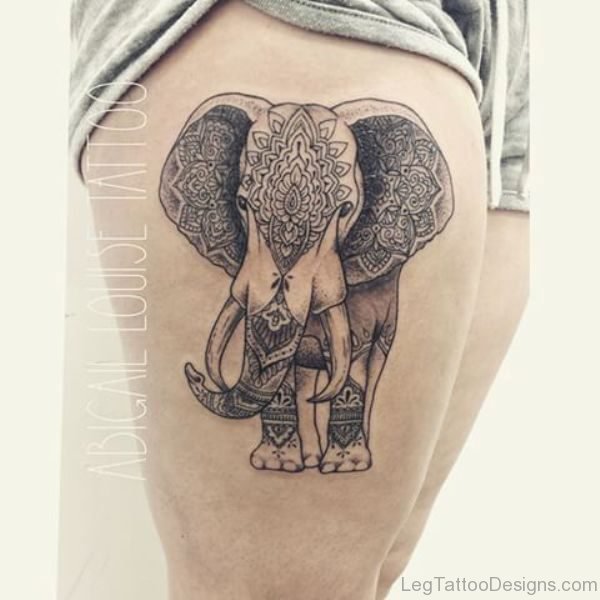 Grey Elephant Tattoo