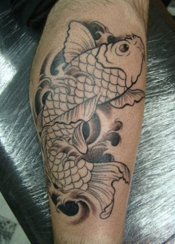 Grey Fish Tattoo