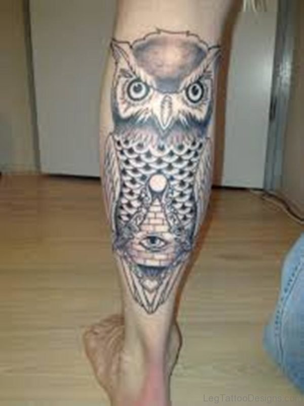 Grey Owl Tattoo Design