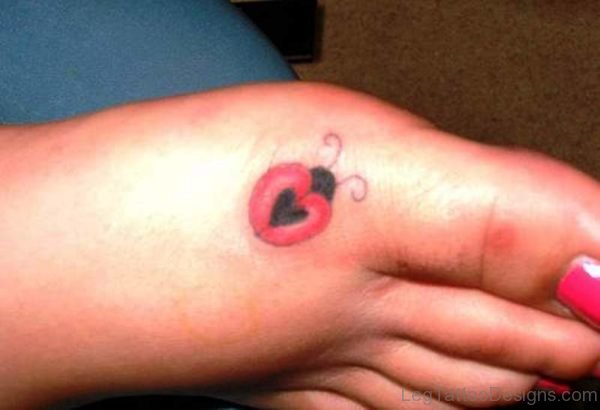 Heart Shaped Ladybug Tattoo