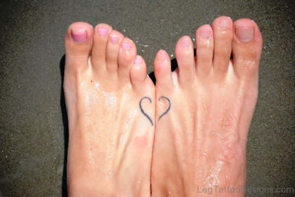 Heart Tattoo On Feet