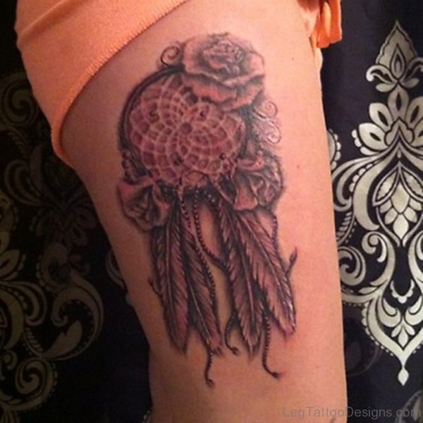 Impressive Native American Dreamcatcher Tattoo