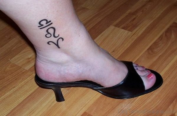Leo Aries And Libra Zodiac Signs On Ankle