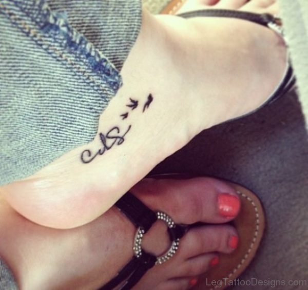 Little Bird Tattoo On Foot