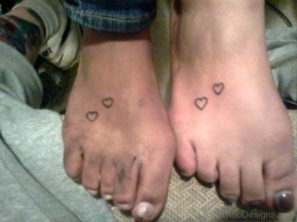 Little Black Hearts On Feet