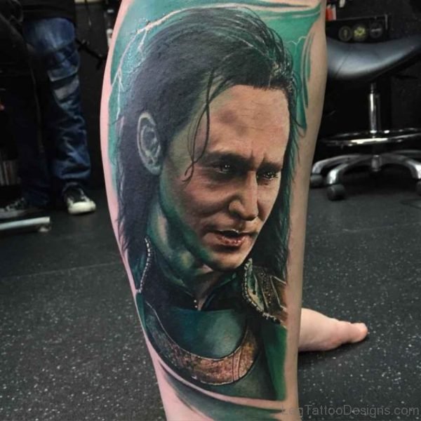 Loki Portrait Tattoo