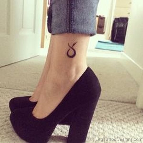 Lovely Taurus Tattoo On Ankle