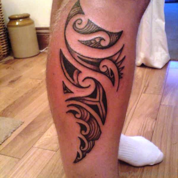Maori Calf Tattoo Design