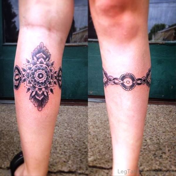 Marvelous Band Tattoo On Leg