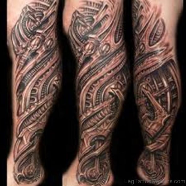 Massive Biomechanical Tattoo Design