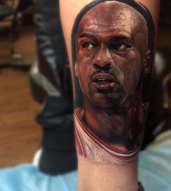 Michael Jordans Realistic Portrait Tattoo