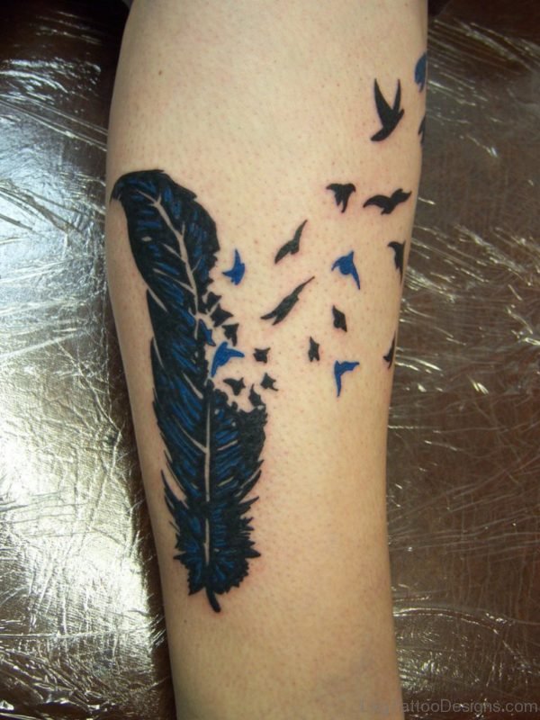 Mind Blowing Feather Tattoo