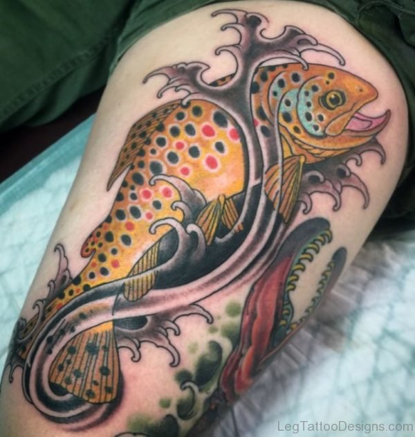 Mind Blowing Fish Tattoo