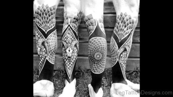 Mind Blowing Tattoo On Calf