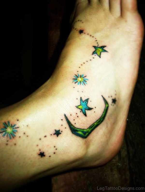 Multicolored Star Tattoo