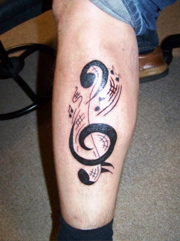 Music Calf Tattoo For Men