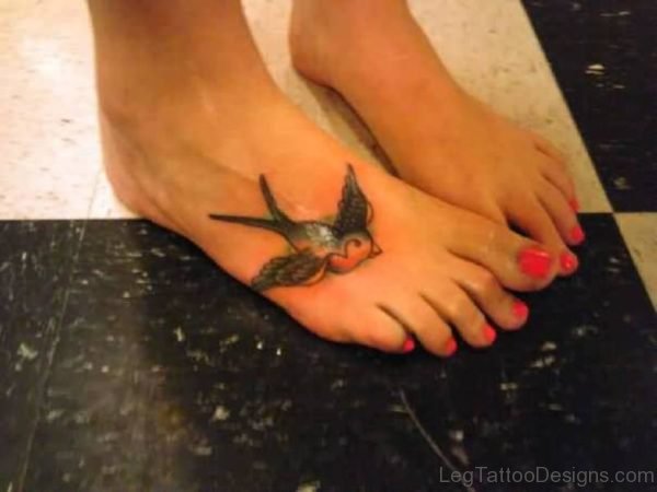 Nice Flying Bird Tattoo