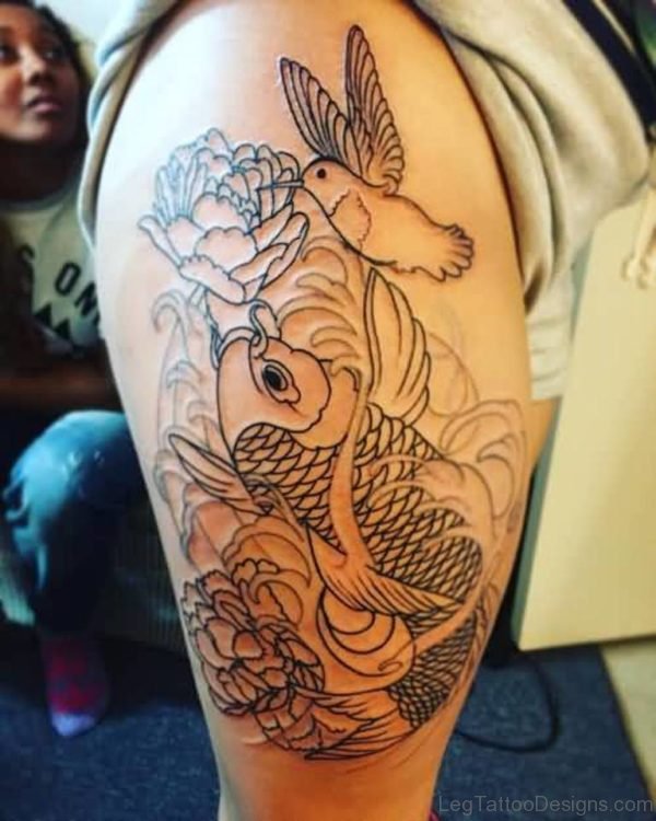 Outline Fish Tattoo