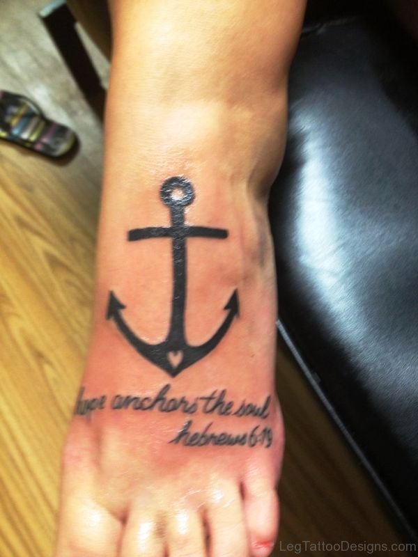 Pic Of Anchor Tattoo On Foot