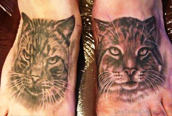 Picture Of Cats Tattoos On Feet