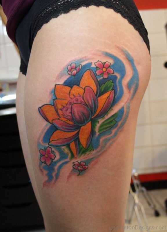 Pretty Lotus Tattoo