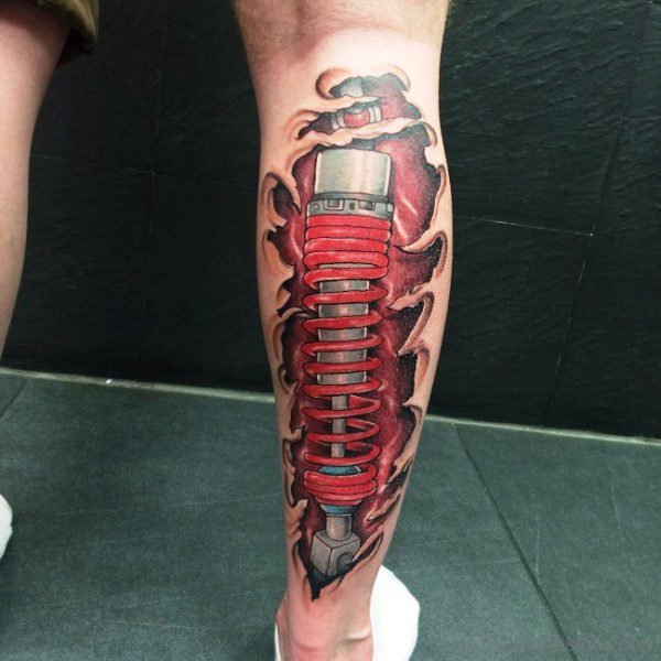 Shocker Tattoo On Calf