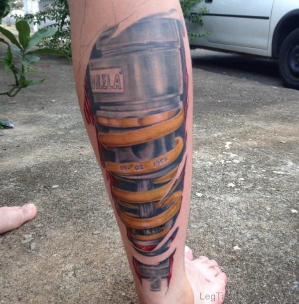 Shocker Tattoo On Leg