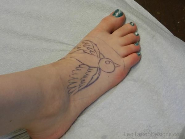 Simple Bird Tattoo Design