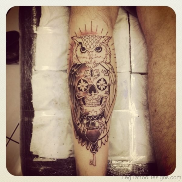 Skull And Owl Tattoo