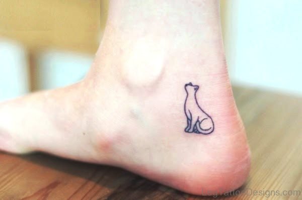 Small Cat Tattoo On Foot
