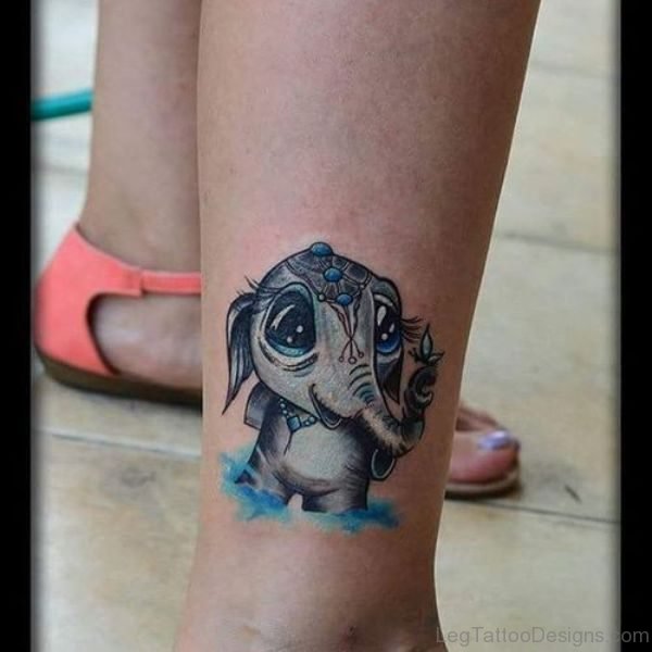 Small Elephant Tattoo Design