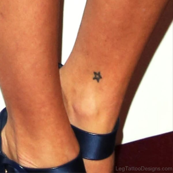 Snall Star Tattoo On Ankle