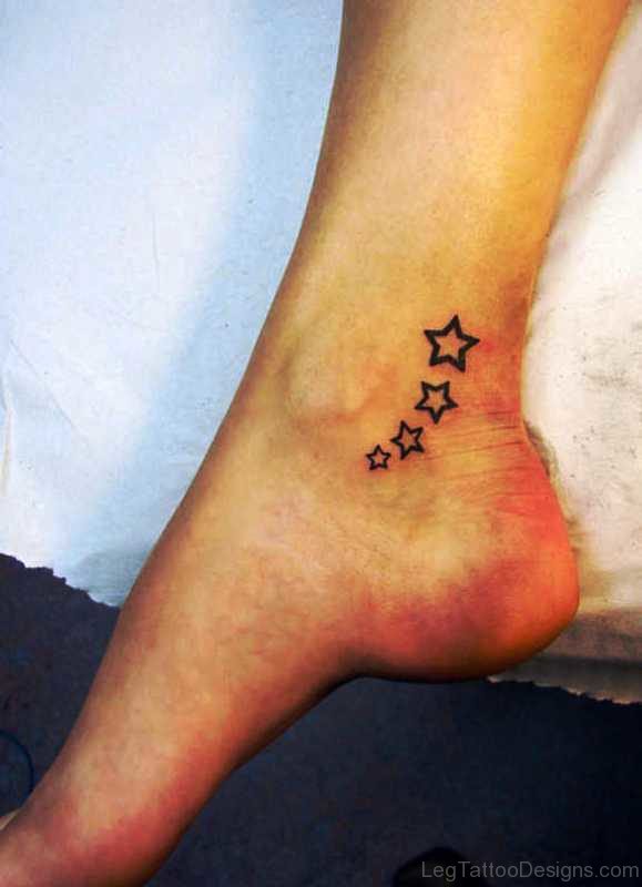Star Tattoo On Ankle