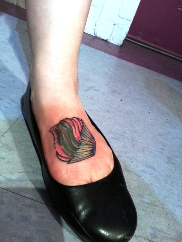 Stupendous Cupcake Tattoo On Foot