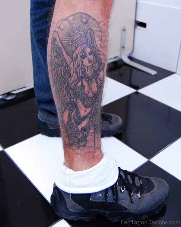 Stylish Angel Tattoo