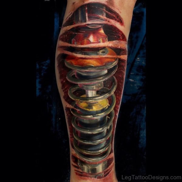 Stylish Biomechanical Tattoo