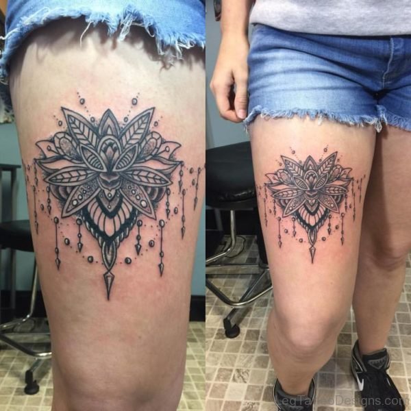 Stylish Lotus Tattoo