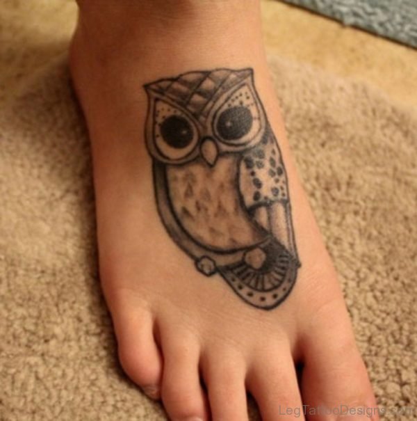 Stylish Owl Tattoo