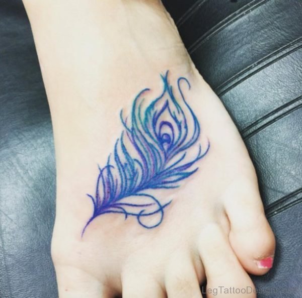 Sweet Peacock Feather Tattoo