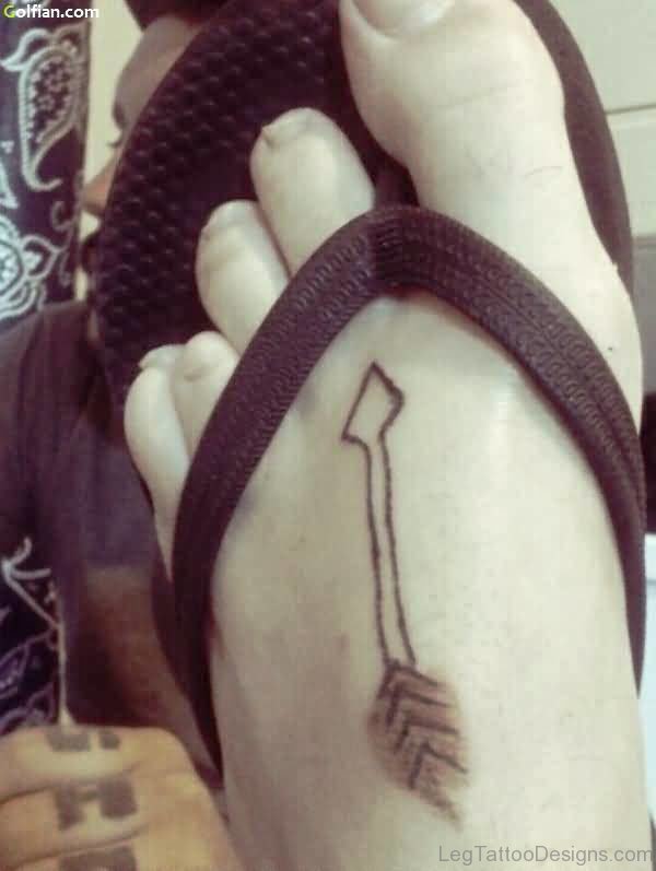 Terrfific Vintage Arrow Tattoo On Foot