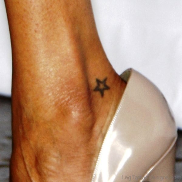 Tiny Star Tattoo On Ankle