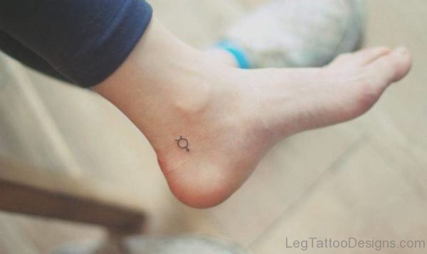 Tiny Taurus Tattoo On Ankle