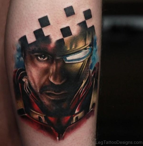 Tony Stak Portrait Tattoo