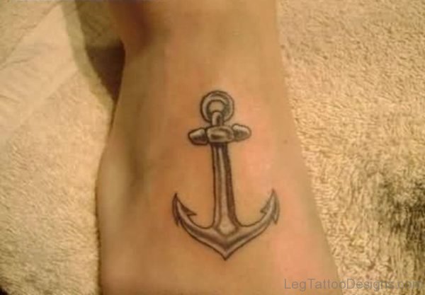 Tremendous Anchor Foot Tattoo
